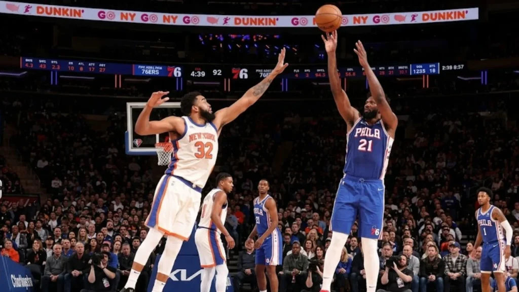 Knicks vs 76ers match stats